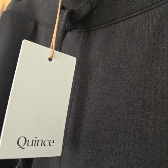 NWT Quince Black Fleece Wide-Leg Pants XL - Picture 10 of 10